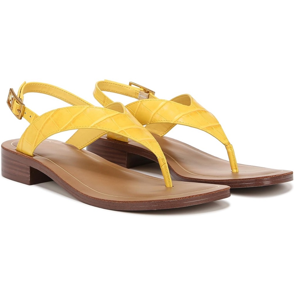 NEW SARTO by Franco Sarto Iris Slingback Sandal Yellow Croco